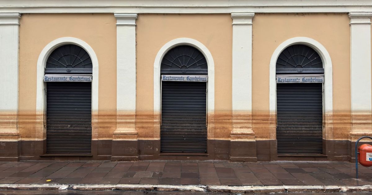 Gambrinus, o mais antigo restaurante do RS, é tomado por cheia