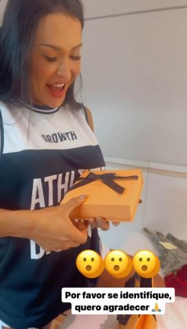 Gracyanne Barbosa recebe presentes não identificados / Reprodução/Gracyanne Barbosa/Instagram