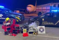 Polícia apreende mais de 150 kg de haxixe no aeroporto de Confins, na Grande Belo Horizonte