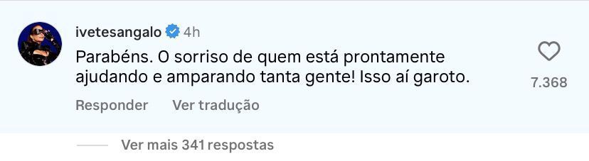 Ivete Sangalo parabeniza Davi por se voluntariar em tragédia no RS / Reprodução/Davi Brito/Instagram