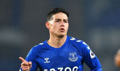 James Rodríguez jogando pelo Everton