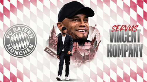 Vincent Kompany foi anunciado como novo técnico do Bayern