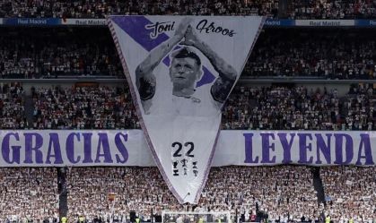 Real Madrid empata em despedida de Kroos do Santiago Bernabéu