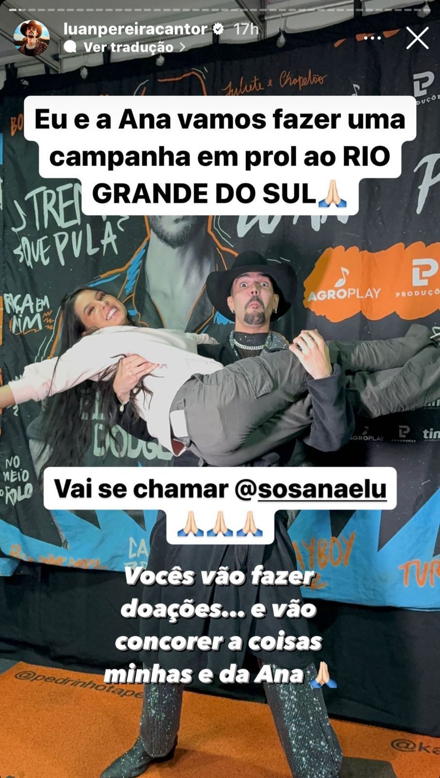 Ana Castela e Luan Pereira mantém amizada fora dos palcos / Reprodução/Instagram