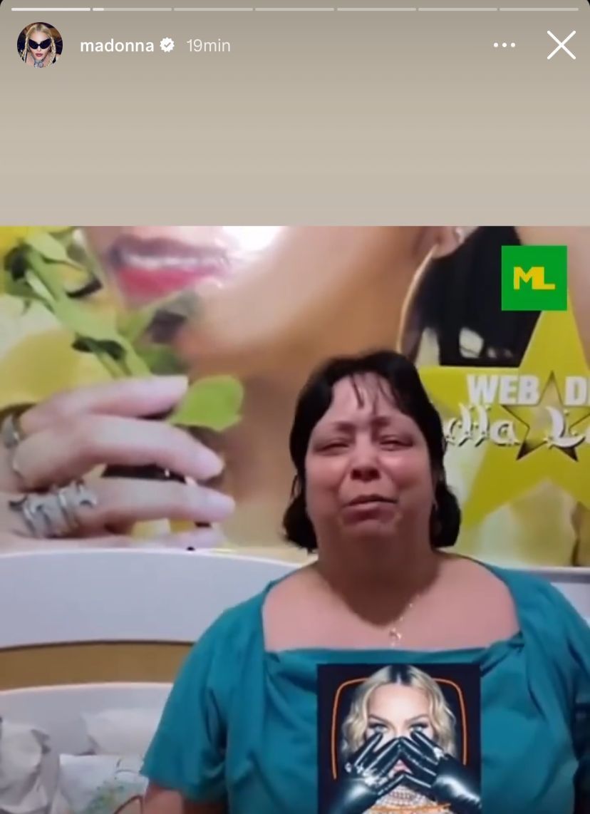 Cantora compartilhou meme de youtuber brasileira / Reprodução/Madonna/Instagram