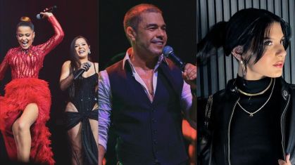Montagem com fotos da dupla Maiara e Maraisa, do cantor Zezé Di Camargo e da cantora Ana Castela