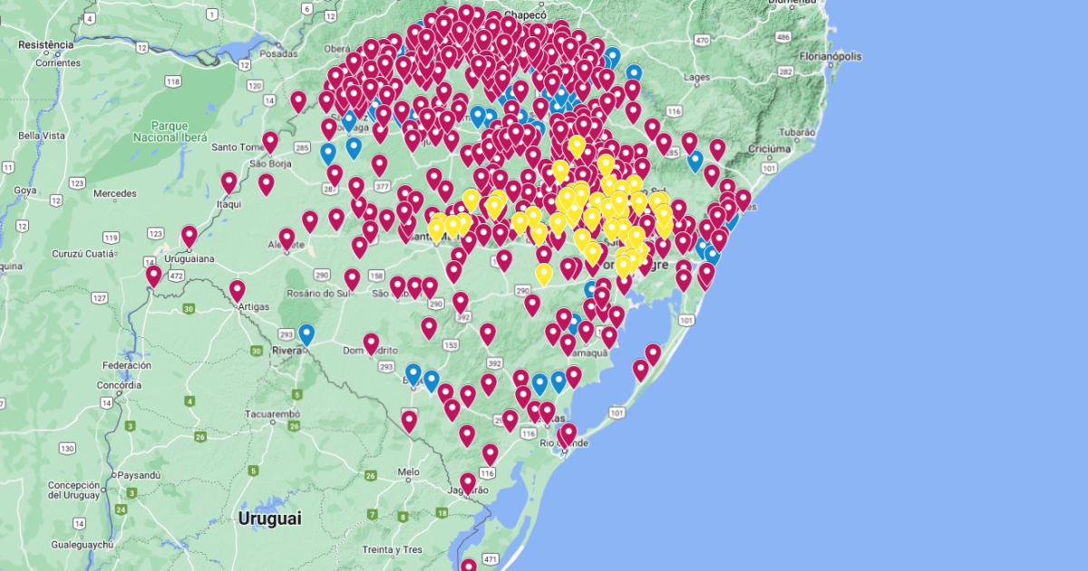 Enchente no RS: Mapas interativos mostram locais afetados pela chuva ...