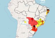 Inmet emite alertas vermelhos para extremos no clima: calor sufocante no Sudeste e chuva volumosa no RS e SC