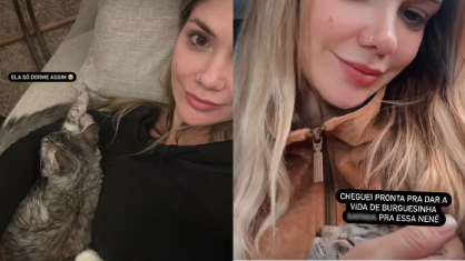 Durante os dias do voluntariado neste local, a médica ajudou tirando foto dos bichinhos perdidos e na limpeza das caixas de areia