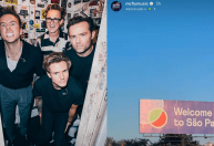 Banda McFly chega ao Brasil e publica vídeo em SP; veja