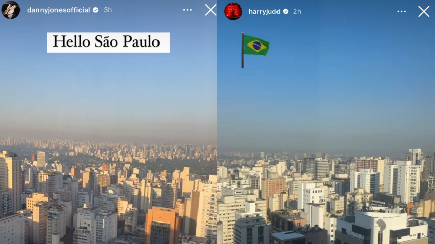 Integrantes do McFly compartilharam vídeos em São Paulo / Reprodução/Instagram