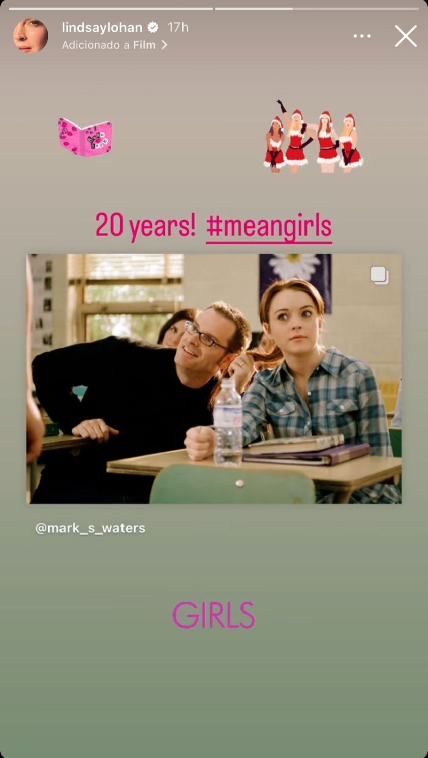 Lindsay Lohan comemorou os 20 anos de "Meninas Malvadas" / Reprodução/Instagram