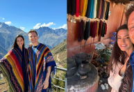 Michel Teló e Thais Fersoza visitam Peru e posam com roupas e comida típicas
