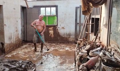 Morador do RS que perdeu a esposa em enchente de 2023 tem casa alagada pela 3ª vez