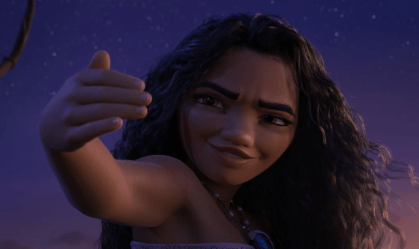 "Moana" em cena do trailer do novo filme