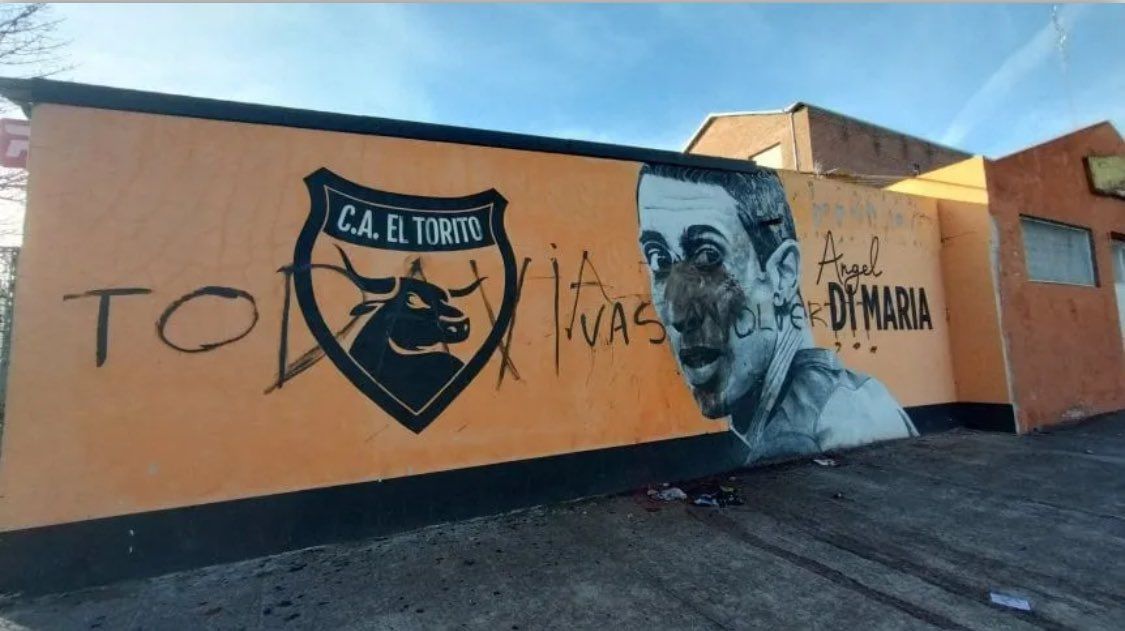 Mural pichado Di María