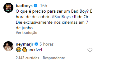 Neymar comentou vídeo promocional com Messi e Jimmy Butler / Reprodução/Instagram