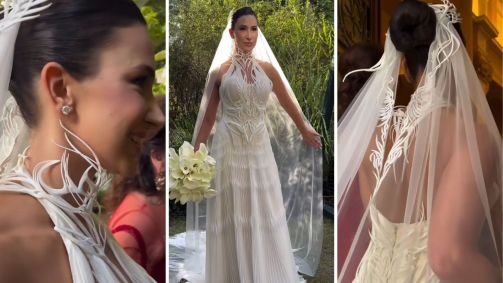 Noiva se casa com vestido feito em impressora 3D
