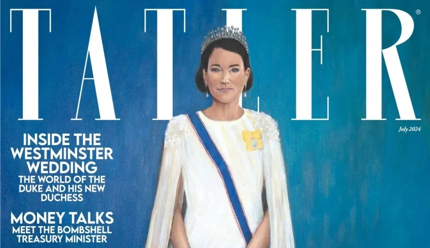 O retrato da Princesa de Gales aparece na capa da edição de julho da revista Tatler. • Hannah Uzor/Tatler