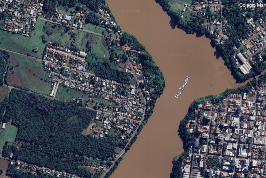 Bairro Passo de Estrela antes da chuva / Google Earth