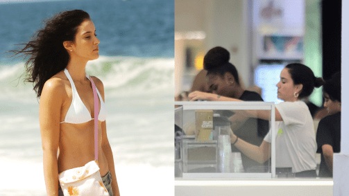 Patrícia Werneck, a Camila de &quot;Paraíso Tropical&quot;, foi vista trabalhando em um quiosque no Rio