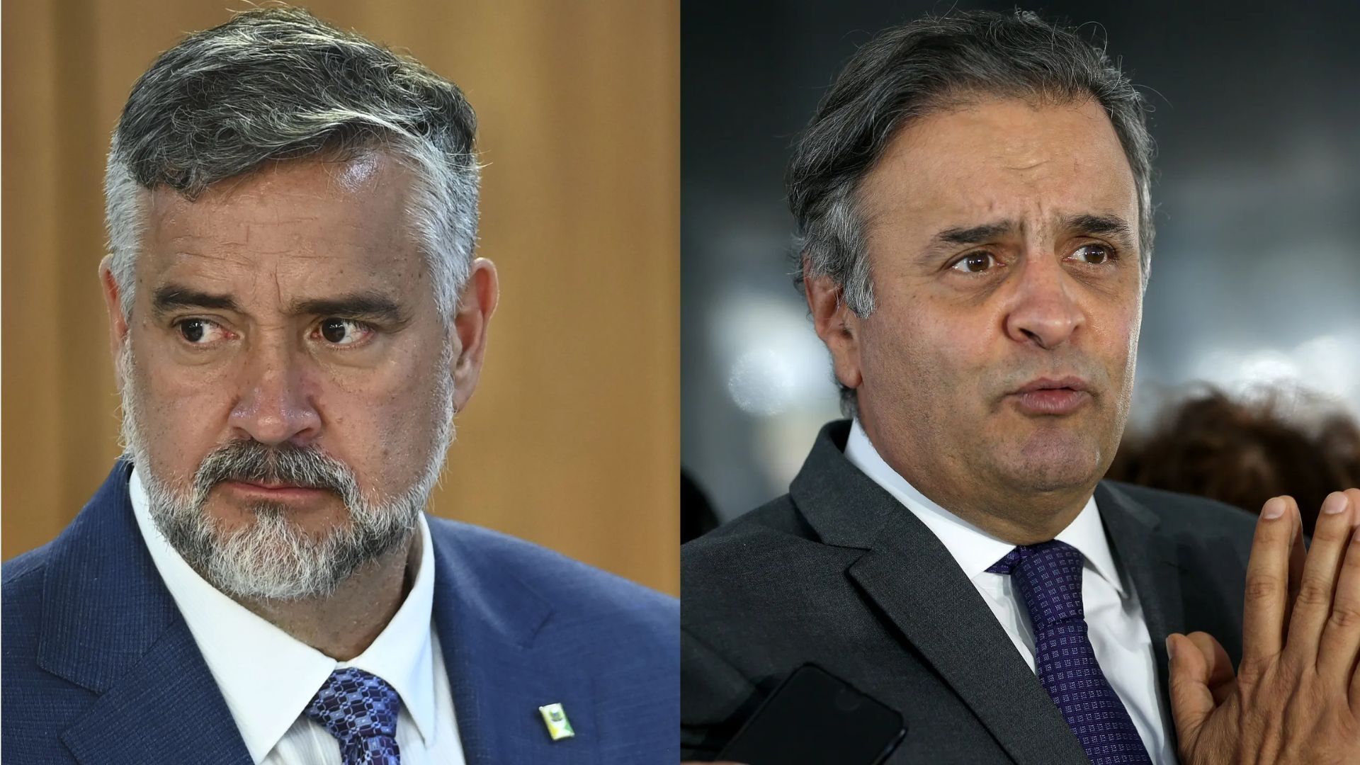 Paulo Pimenta e Aécio Neves
