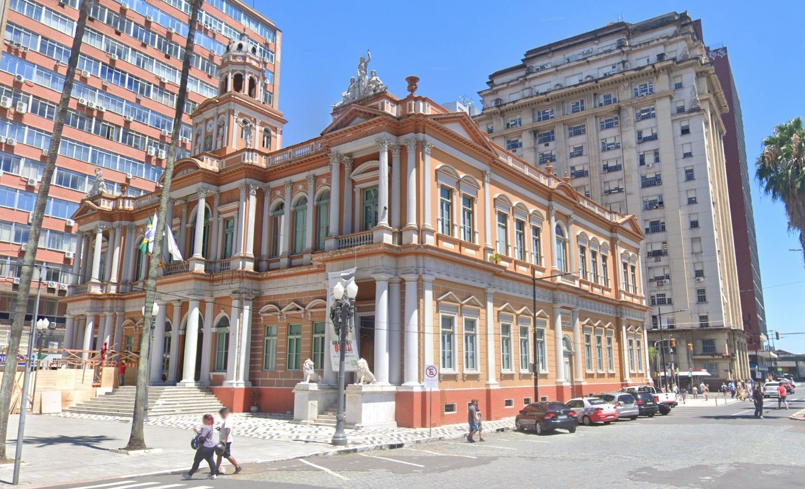 Paço Municipal de Porto Alegre antes da enchente / Reprodução/Google Street View