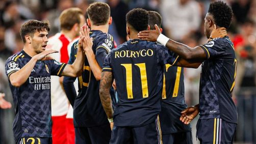 Jogadores do Real Madrid durante jogo