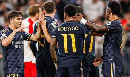 Jogadores do Real Madrid durante jogo