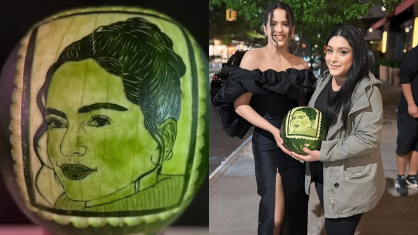 Fã esculpiu o rosto de Rosalía em uma melancia e deu de presente para a cantora espanhola