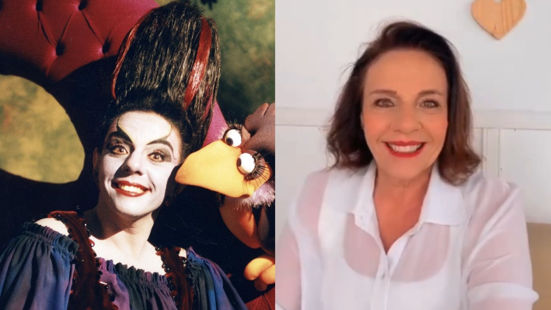 Rosi Campos interpretou Morgana em "Castelo Rá-Tim-Bum" / Reprodução/TV Cultura e Reprodução/Instagram