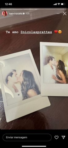 Em stories no Instagram, Sabrina Sato se declarou a Nicolas Prattes, que completa 27 anos neste sábado (4) / Instagram/Reprodução