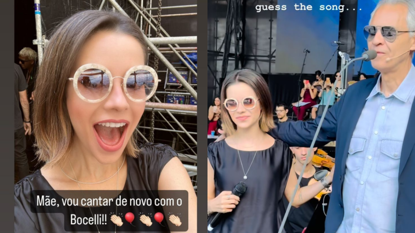 Sandy e Bocelli compartilharam cliques dos ensaios em BH / Reprodução/Instagram