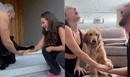 Paolla Oliveira e Larissa Manoela aderem à "trend da patinha"; veja vídeos