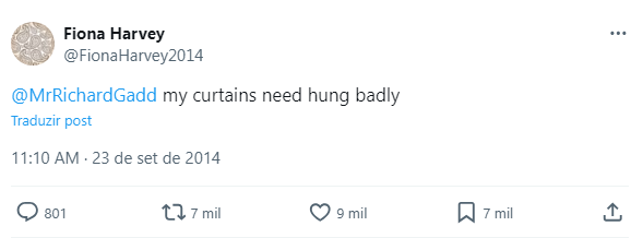 Tweet feito por Fiona Harvey, a suposta Martha de "Bebê Rena" / Reprodução/X