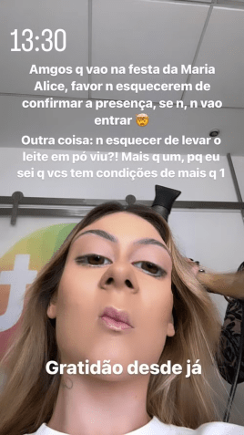 tories publicado na conta do Instagram de Virginia Fonseca / Instagram/Reprodução