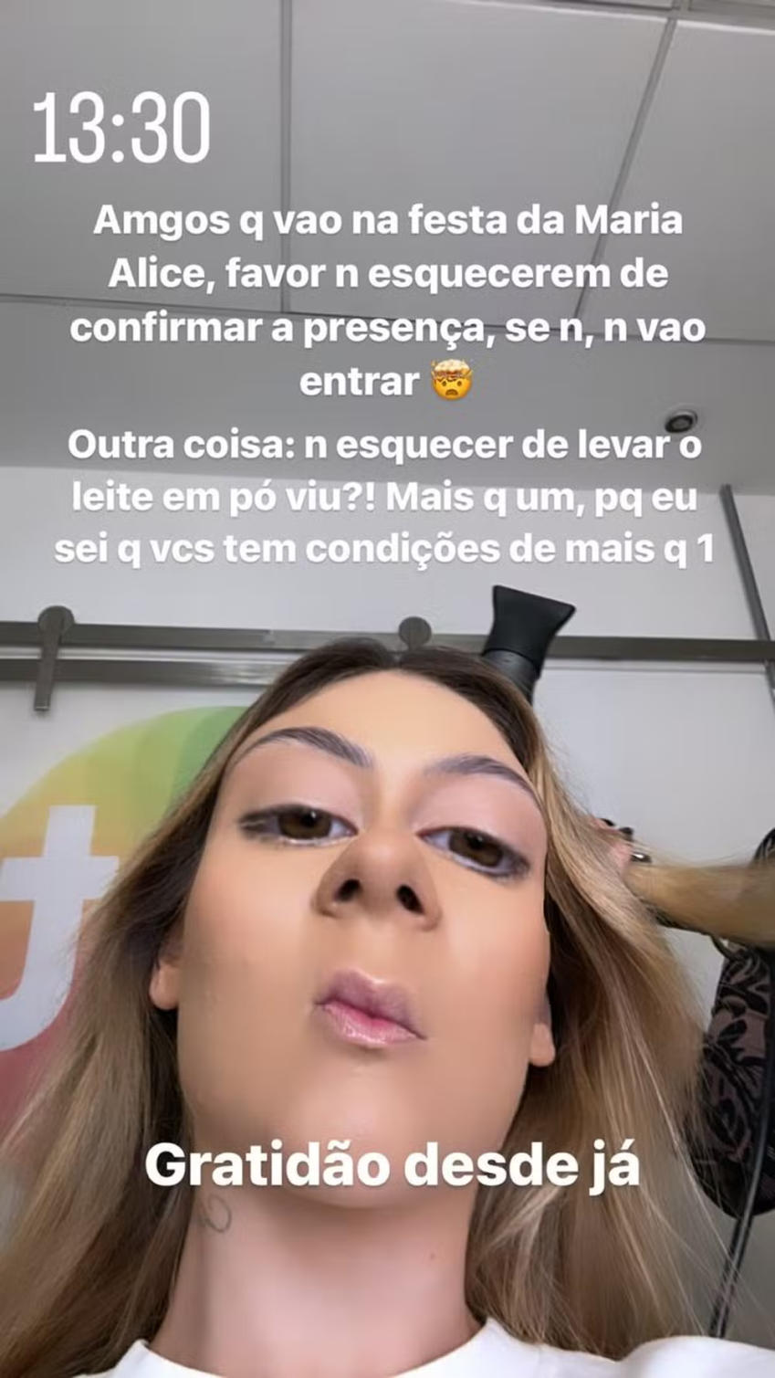 tories publicado na conta do Instagram de Virginia Fonseca / Instagram/Reprodução