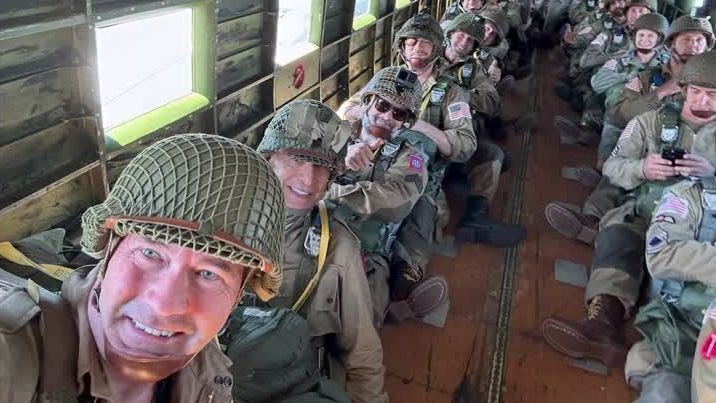 U.S. Congressmen make parachute jump over Normandy on D-Day anniversary