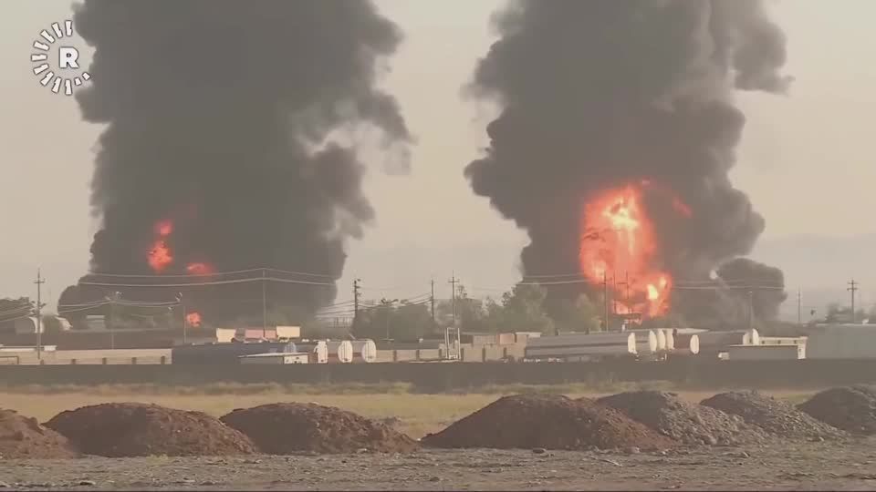 Massive fire rages on at northern Iraq oil refinery