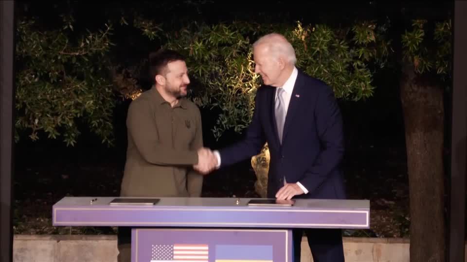 Biden, Zelenskiy inch toward NATO with 10-year defense agreement