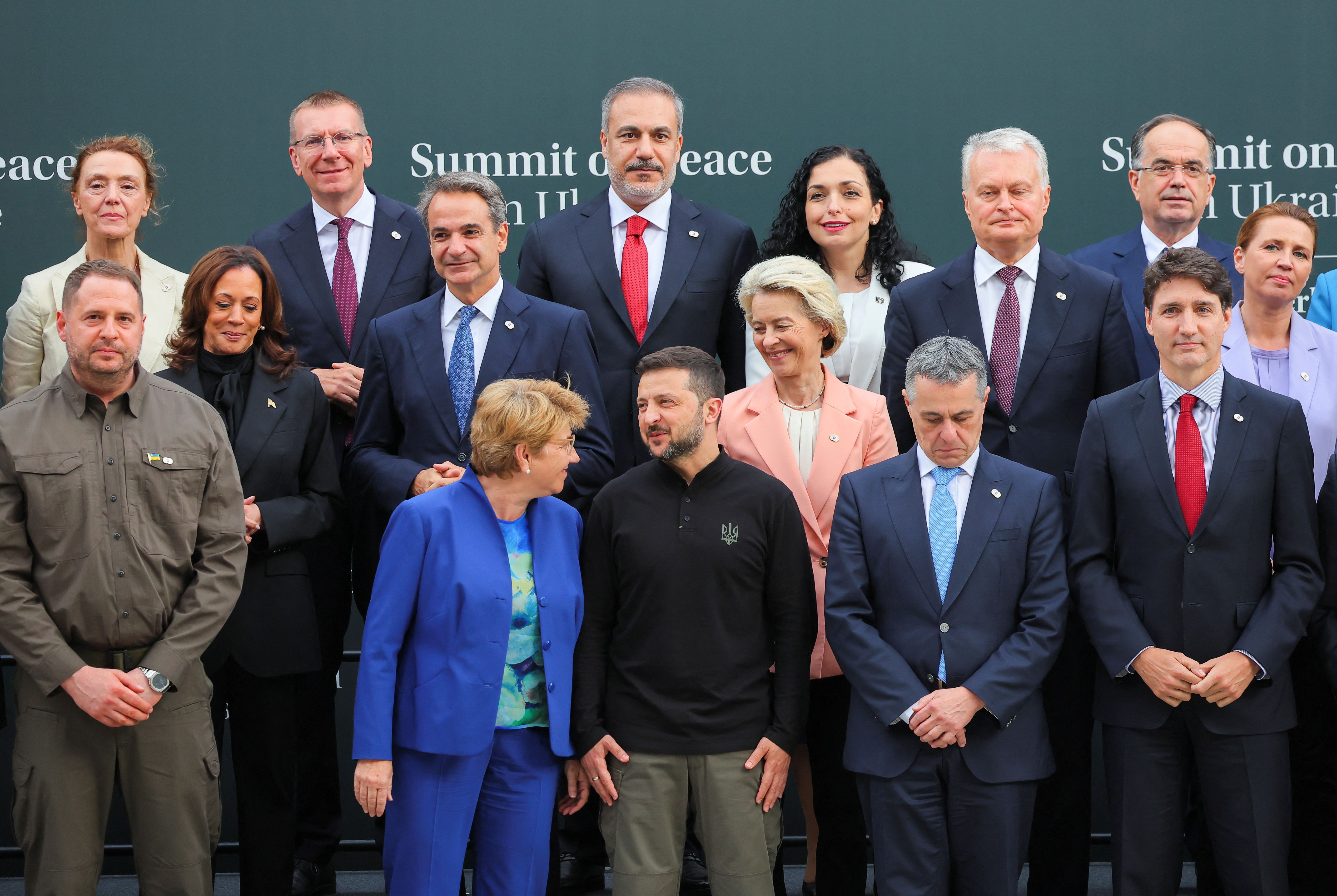 Líderes reunidos na Suíça