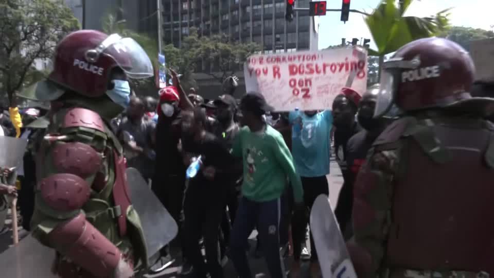 Kenyan police clash with protesters as thousands protest tax hikes