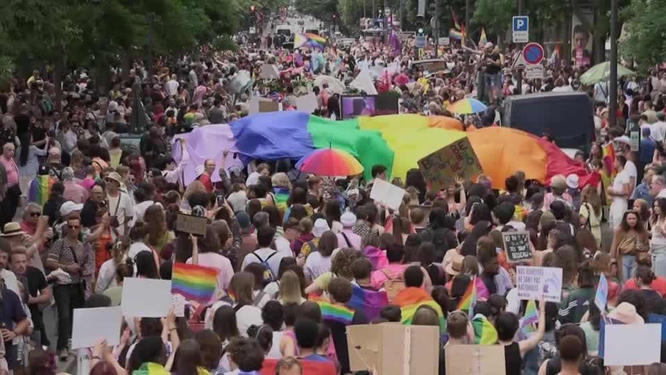 Paris gay pride revellers worry about rise of far right ahead of French election