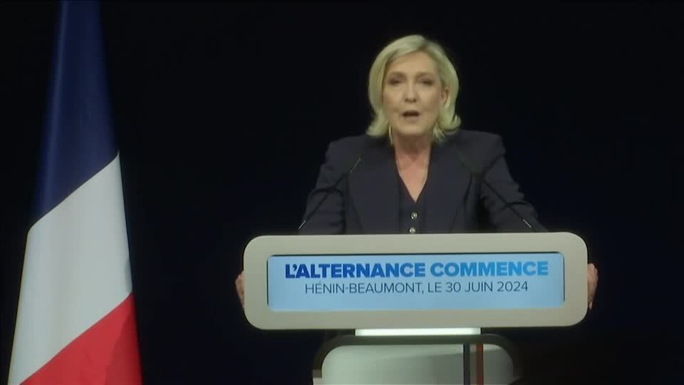 French far-right leader Marine Le Pen: Macron's camp almost wiped out in election