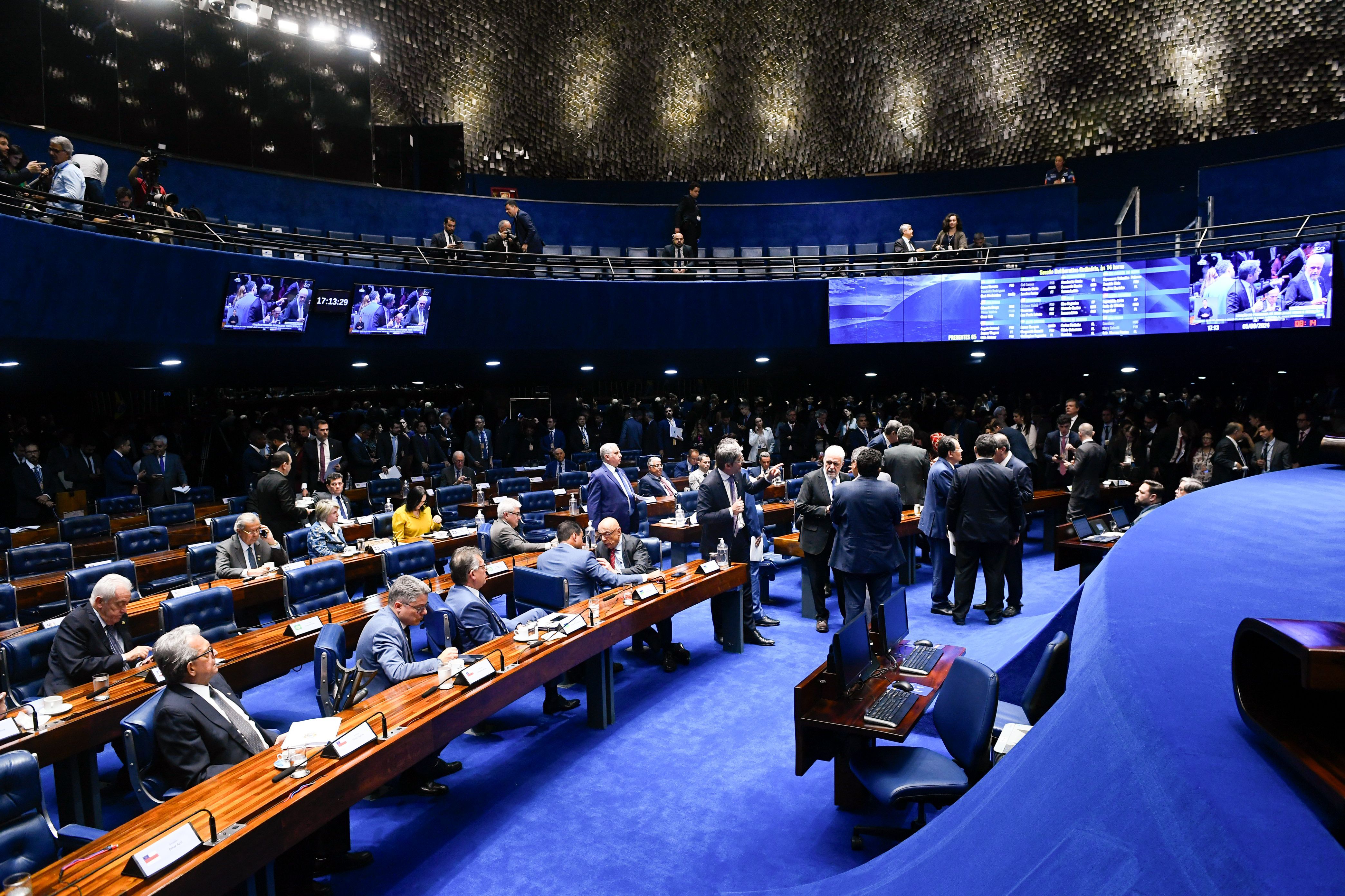 Plenário do Senado Federal durante sessão deliberativa ordinária