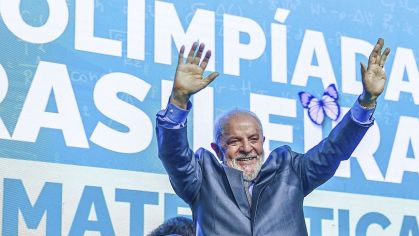 Presidente Luiz Inácio Lula da Silva (PT) durante a premiação da 18ª Olimpíada Brasileira de Matemática das Escolas Públicas (OBMEP), no Centro de Convenções do Hotel Windsor Oceânico, no Rio de Janeiro, 11 de junho de 2024