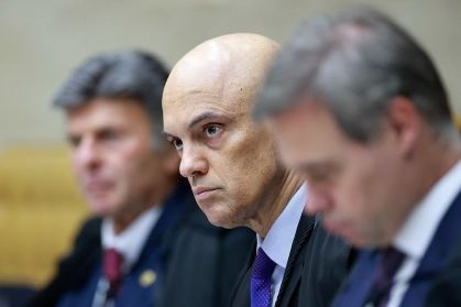 Ministro Alexandre de Moraes durante a sessão plenária do STF realizada no dia 12 de junho de 2024