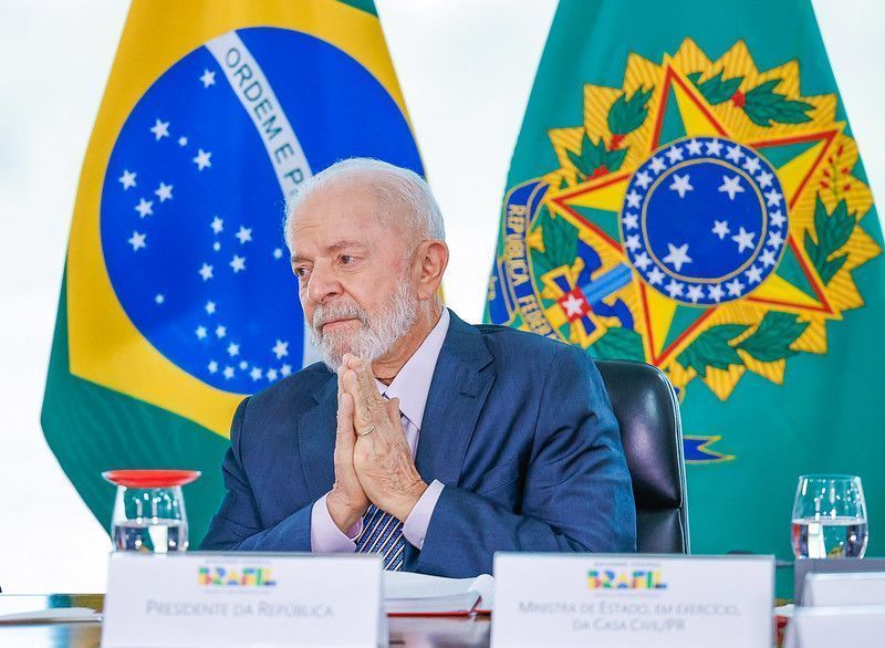Presidente da República, Luiz Inácio Lula da Silva, durante a cerimônia de envio do Plano Nacional de Educação ao Congresso, no Palácio do Planalto. Brasília - DF.