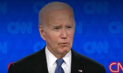 Joe Biden durante debate da CNN