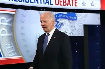 Joe Biden durante debate da CNN